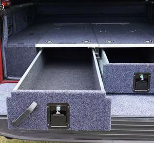 Système de tiroirs arrière pour voiture tout-terrain 4x4 prêt à être expédié, tiroir coulissant pour rangement de voiture 4x4, double tiroir pour benne de camion - Product Image 5