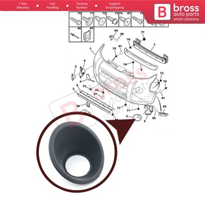 Marco de Carcasa para Luz Antiniebla BSP978-1 7452TK Izquierdo Negro para Fiorino Qubo Nemo Bipper - Product Image 5