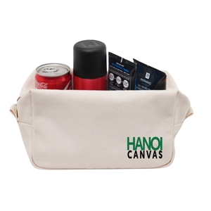 Bolso de lona de algodón ecológico para mujer Estuche de maquillaje Impreso personalizado Moda elegante con cremallera BSCI Vietnam - Product Image 1
