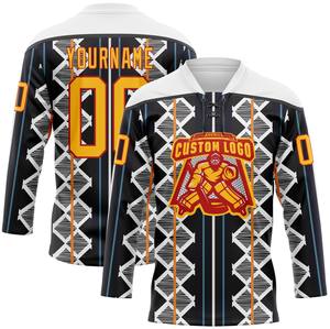 Jersey de Hockey sobre Hielo Profesional Personalizado con Cierre, 100% Poliéster, Antibacterial, de Secado Rápido, con Nombre y Números del Equipo Personalizables - Product Image 6