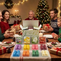 TIMESRUI Vente en gros de cubes de cire de soja, 8 parfums premium assortis, écologiques, botaniques, pour la maison, parfums d'ambiance, cadeaux de Noël