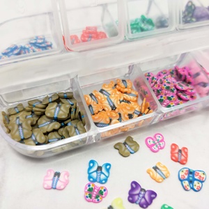 Cortes de Mariposa de Arcilla Polimérica, Accesorios para Casa de Muñecas en Miniatura, Colores Surtidos, Manualidades DIY para mayores de 14 años - Product Image 4