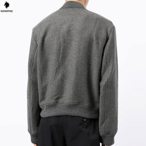 Veste universitaire décontractée pour homme de la meilleure qualité, 100% laine, respirante, séchage rapide, automne-hiver, lettres personnalisées, couleurs personnalisées, logo, col montant - Product Image 4