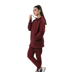 Fabricant en gros de survêtements décontractés à capuche pour femmes, ensemble veste et pantalon avec logo personnalisé, vêtements de sport respirants, commandes en gros dans le monde entier - Product Image 5
