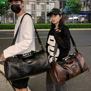 Custom Stylish Large Capacity <b>Carry</b> <b>on</b> PU Leather Tote Overnight Duffel Bag for Travel - Product Image 5