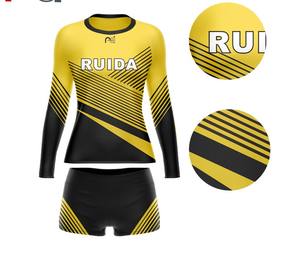 Dernier modèle de maillots d'uniformes de volley-ball pour femmes uniformes de volley-ball pour filles bon marché vente en gros de maillots de volley-ball - Product Image 3