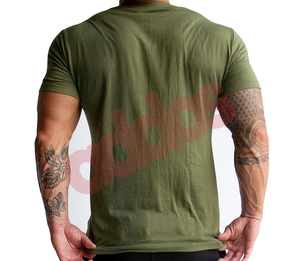 Active Wear Gym T Shirt Stock Hombres Manga corta Secado rápido 100% Algodón Camisa de compresión Top de entrenamiento atlético - Product Image 2