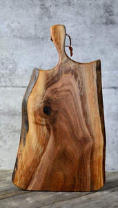 ชุดเขียงไม้ทันสมัยเขียงไม้ไผ่ที่ทนทานพร้อมที่จับและร่องน้ำผลไม้สำหรับตกแต่งห้องครัวและโต๊ะ - Product Image 4