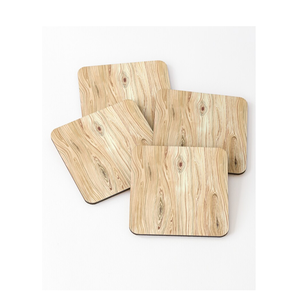 Unique Square Wooden Coaster Natural Wood Beverage Coaster Christmas <b>New</b> <b>Year</b> Gifts Accessory Best Design for Selling - Product Image 2