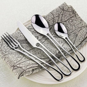 Hôtel et Restaurant Cuillère Couteau Cuillère À Dessert Couverts Ensemble De 3 Vaisselle En Acier Inoxydable Couverts Ensemble Argenterie Fournitures - Product Image 4