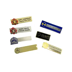 Wholesale metal name tag badge custom brand logo for hotel airline