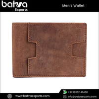 Dompet Lipat Pendek Kulit Asli Gaya Vintage Pria, Anti RFID, Logo Dapat Disesuaikan, Pola Polos, Lapisan Katun