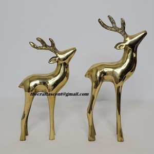 Sculpture décorative en laiton doré Sculpture animale de cerf pour la décoration pour les maisons et le jardin ou la Sculpture décorative en métal d'utilisation - Product Image 3