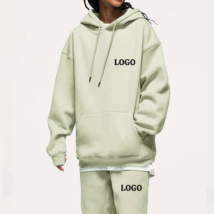 Más tamaño Casual Wear moda 2 piezas mujeres chándal conjunto 100% algodón personalizado Logo chándal para mujer - Product Image 2