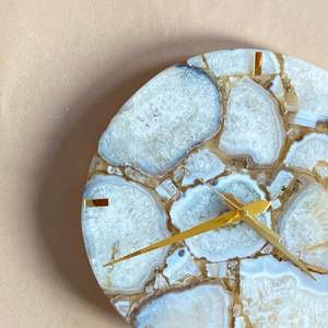 Handcrafted Agate Round Wall Clock Natural Stone <b>Decorative</b> Wall Clock - Product Image 3
