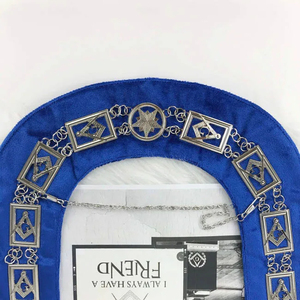 Ensemble de regalia maçonniques fabriqué sur mesure, tablier et collier brodés à la main, qualité supérieure du Pakistan, personnalisable - Product Image 4