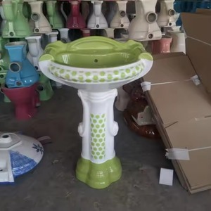 Évier sur pied en céramique à surface solide monobloc de conception européenne pour hôpital ou villa en Irak - Product Image 3