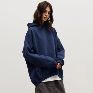 Sweat à capuche pour femme en mélange polyester/coton, manches longues, coupe oversize, broderie chenille premium, logo cœur, streetwear d'hiver, vêtements décontractés - Product Image 6