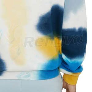 เสื้อฮู้ดสวมหัวโอเวอร์ไซส์สำหรับผู้ชายพิมพ์ลายย้อมสีสำหรับฤดูหนาว - Product Image 3