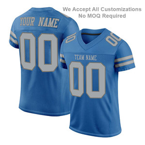 Camiseta deportiva con estampado antiarrugas de alta calidad OEM para hombre, Material de malla de poliéster transpirable, corte de fútbol americano, ropa de costura - Product Image 4