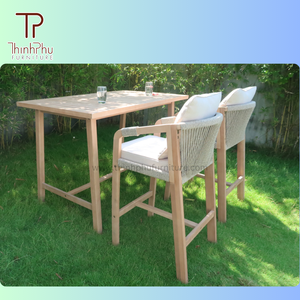 Conjuntos de jardín contemporáneo al aire libre gran valor ACACIA madera Bar Set Vietnam fabricante OEM ODM buen precio muebles contemporáneos - Product Image 6
