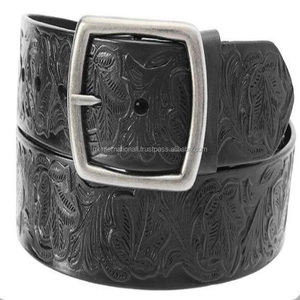 Wholesale of Personalized Carved Retro Men's <b>Leather</b> <b>Belts</b> by Indian Manufacturers Vintage Style Western <b>Leather</b> <b>Tooling</b> <b>Belt</b> - Product Image 3