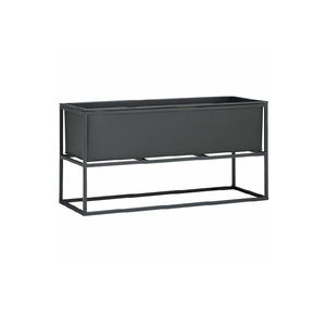 Hot Selling <b>Rectangle</b> Flower <b>Planter</b> With Stand Black Color Living Room Decor for Floor Decoration Wholesale Price - Product Image 1