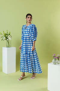 Caftan indien fait à la main imprimé en blocs pour femmes manches longues en coton doux vêtements de nuit décontractés pour l'été tendance taille 6XL - Product Image 3