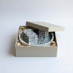 Pearl <b>Incense</b> <b>Burner</b> Stand Sandalwood Eco-Friendly Hand-made Wood Decor Sea Shell Capiz Inlay Aromatherapy Diffuser Religious - Product Image 1