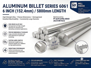 Barre en alliage d'aluminium 6063, norme ASTM, forme ronde, diamètre primaire de 3,5 à 13 pouces, qualité supérieure, marque OEM, série 6000 - Product Image 4
