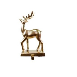 Soportes para medias navideñas con cabeza de Reno Tienen el aspecto de que la base tallada a mano tiene un gancho para colgar - Product Image 6