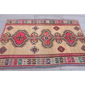 พรมวินเทจตุรกี ขนาด 4.2x6.3 ฟุต ลายดอกไม้สีแดง - Product Image 4