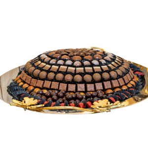 Plateau de service à chocolat de conception standard Plateau à chocolat en métal plaqué or de qualité supérieure Parfait pour les mariages et les fêtes d'anniversaire - Product Image 3