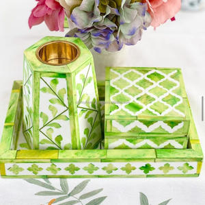 Haute qualité vadrouille incrustation/os incrustation Mubkhar brûleur d'encens taille personnalisée plateau de service pour Ramadan Eid cadeaux - Product Image 2