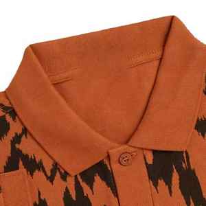 T-shirt d'été pour hommes 100% coton pour polos, multicolore, respirant, à manches longues et à revers, avec design solide, en tricot tendance. - Product Image 3