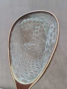 Filet d'atterrissage de pêche à la mouche en plein air Filet à truite Cadre en bois avec filet en caoutchouc Filet coulé à la main Thor Filet de pêche à la truite - Product Image 3