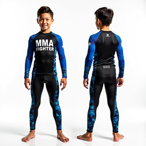 Custom Rash Guards Durable Sublimación Impresión MMA Entrenamiento y Sparring Gear Anti-UV y Transpirable Personalizado - Product Image 6