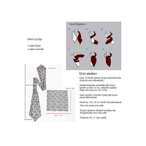 Ensemble écharpe et mouchoir avec imprimé souris coloré sur textile blanc pour hommes adultes - Product Image 2