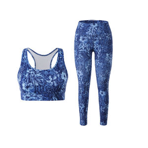 ¡Conjunto de Yoga de dos tonos personalizado único 2026 para mujer patrón sólido moda deportiva con cintura elástica Fitness a la venta! - Product Image 4