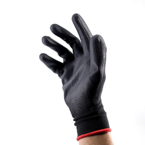 Guantes de PU Negros Resistentes y Transpirables de 13G, Guantes de Seguridad de PU Negros para Trabajos de Construcción - Product Image 3