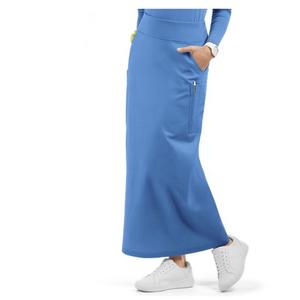 Customizable Women's Medical Scrub <b>Skirt</b> Sets Snap-Front Scrub Top & <b>Elastic</b> Waist <b>Skirts</b> Hospital Adjustable Fit XS-6XL Sizes - Product Image 4