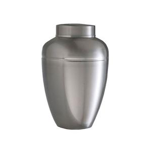 Urna para adultos de cremación de hierro con capa de polvo gris Urna para cenizas conmemorativas Tarro de cenizas de recuerdo de metal moderno - Product Image 4