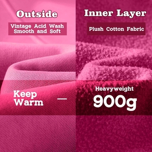 Sudadera con Capucha de Invierno Extra Grande de Alta Calidad, 100% Algodón, Gruesa y Pesada, Unisex, con Logotipo Personalizado Digital, Tallas Grandes para Hombre - Product Image 4