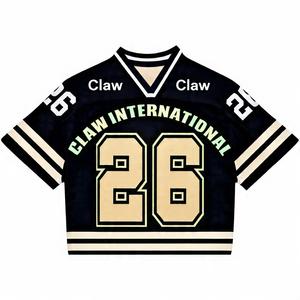 Maillot de football américain rétro imprimé de streetwear personnalisé en gros maillots respirants de haute qualité en maille de sublimation - Product Image 5