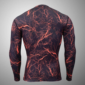 <b>Men's</b> Custom Tight Compression Long Sleeve Rashguard UV Protection Surf & Gym Wear <b>for</b> MMA & <b>Swimming</b> - Product Image 4