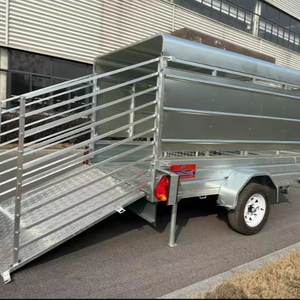 Remolque para Ganado Mini de Alta Calidad de 8 pies x 5 pies con Rampa de Carga Trasera con Rejas - Product Image 1