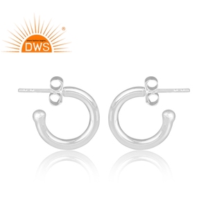 Pendiente de aro de Plata de Ley 925 fino, joyería personalizada para mujer, regalo para su colección Vintage - Product Image 3