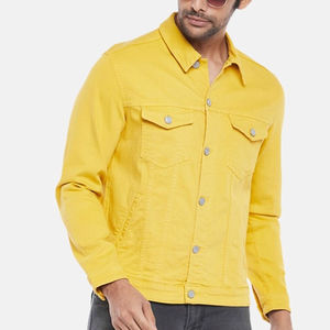 แจ็กเก็ตบอมเบอร์ผ้ายีนส์ลายพรางด้านหน้ากันน้ำกันลมใส่ได้ทั้งชายและหญิงผ้าคอตตอนสีทึบปรับได้ใหม่ - Product Image 4