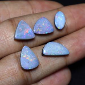 Cabujón de ópalo australiano natural, piedra preciosa suelta de ópalo de fuego múltiple de Australia - Product Image 2