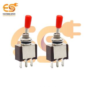 Interrupteur à bascule miniature ELECTRONIC SPICES 7107HZ 3A 125V 3 broches SPDT avec corps métallique - Product Image 5